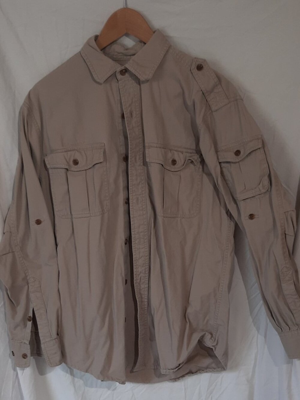 Orvis Khaki Bush Shirt, Men's M